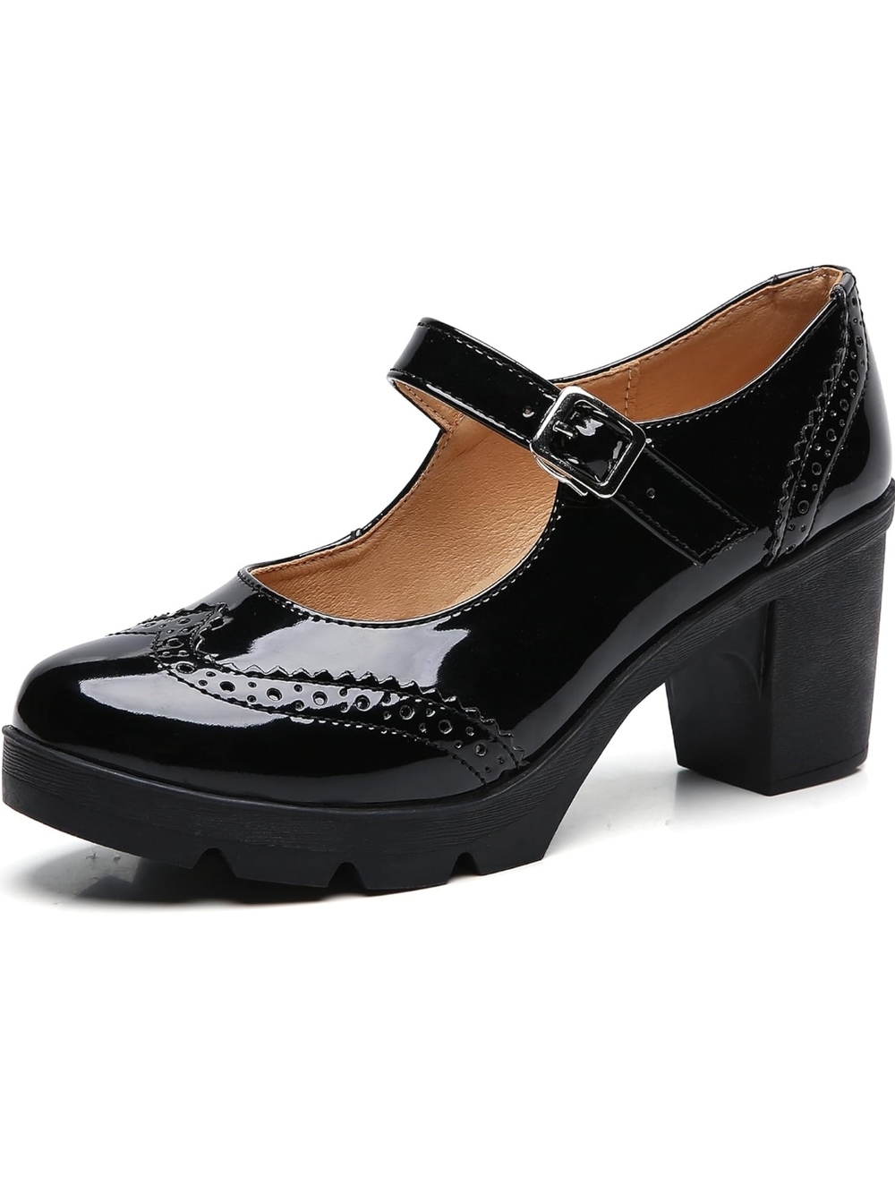 Mary Jane Block Heel Pump